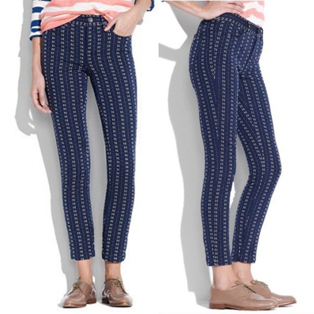 Madewell Skinny Skinny Stitch Dot Pants - Size 4